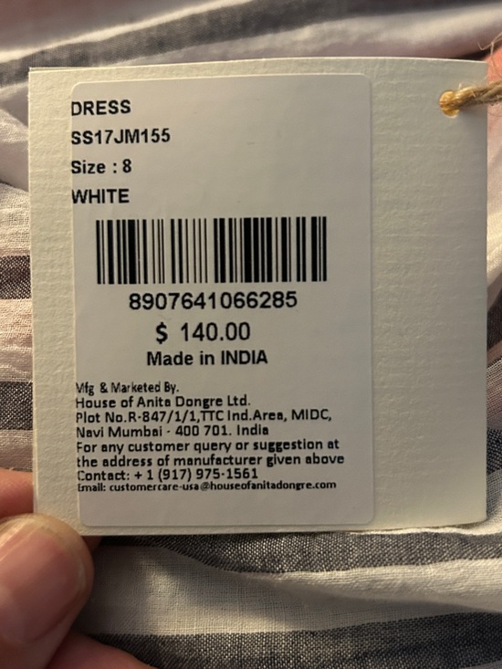 NWT Grass Root Striped Cotton Dress Coverup women’s size 8 - Picture 7 of 7